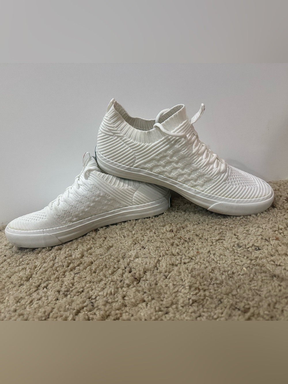 Blowfish Malibu White Knit High Top Slip On Sneakers Women’s Size 8 Casual